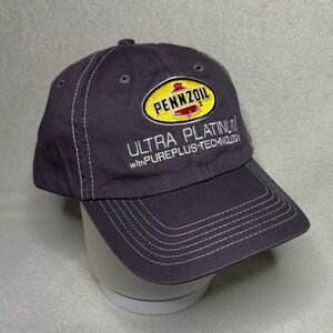 NWOT Pennzoil Ultra Platinum Logo Embroidered Baseball Cap - Gray